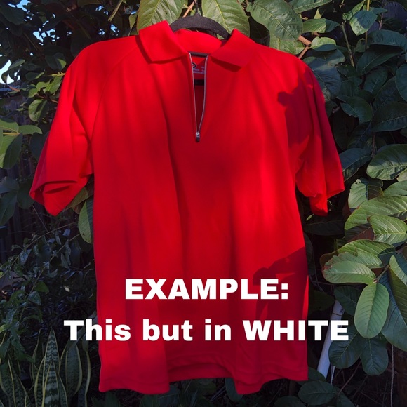 Phiten Evolution Zippered Polo Shirt Aqua Titanium Sport Technology - White NEW - Picture 6 of 6